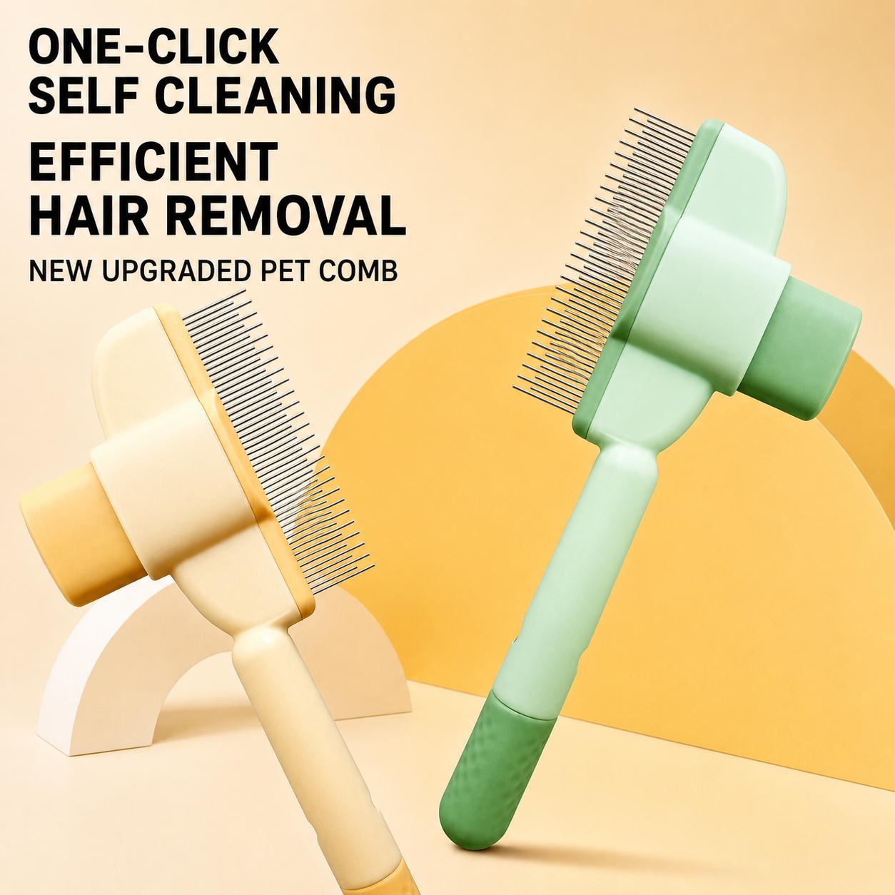 Self-Cleaning Slicker Brush for Cats & Dogs
