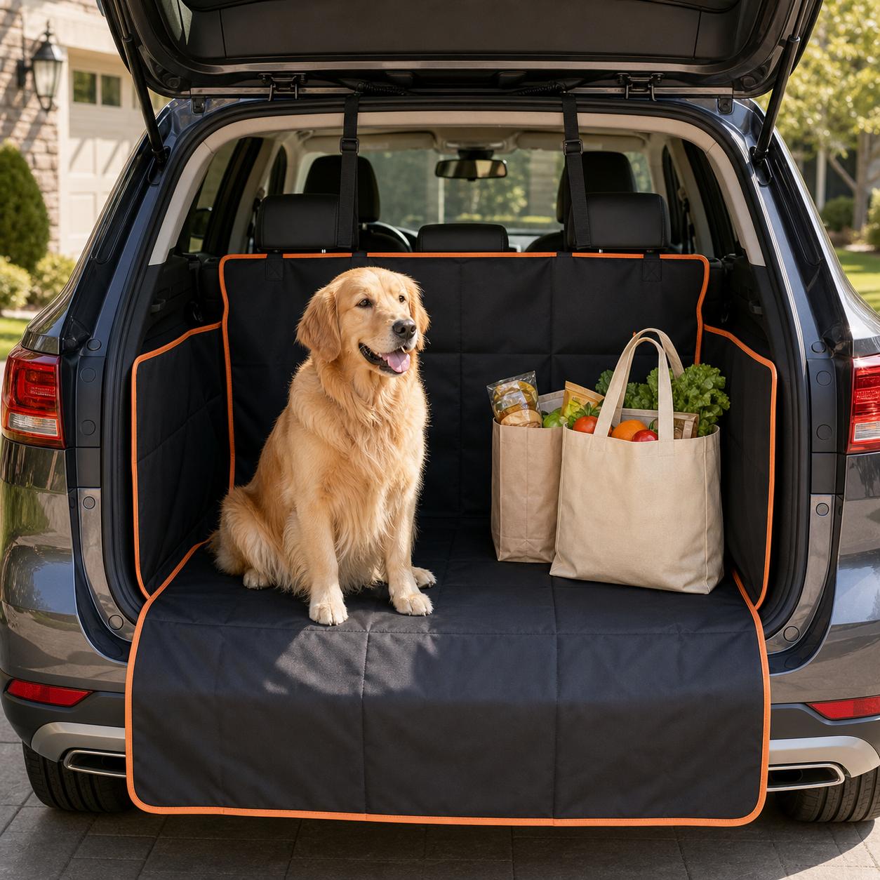Waterproof Dog Car Trunk Liner - Heavy Duty SUV Cargo Cover