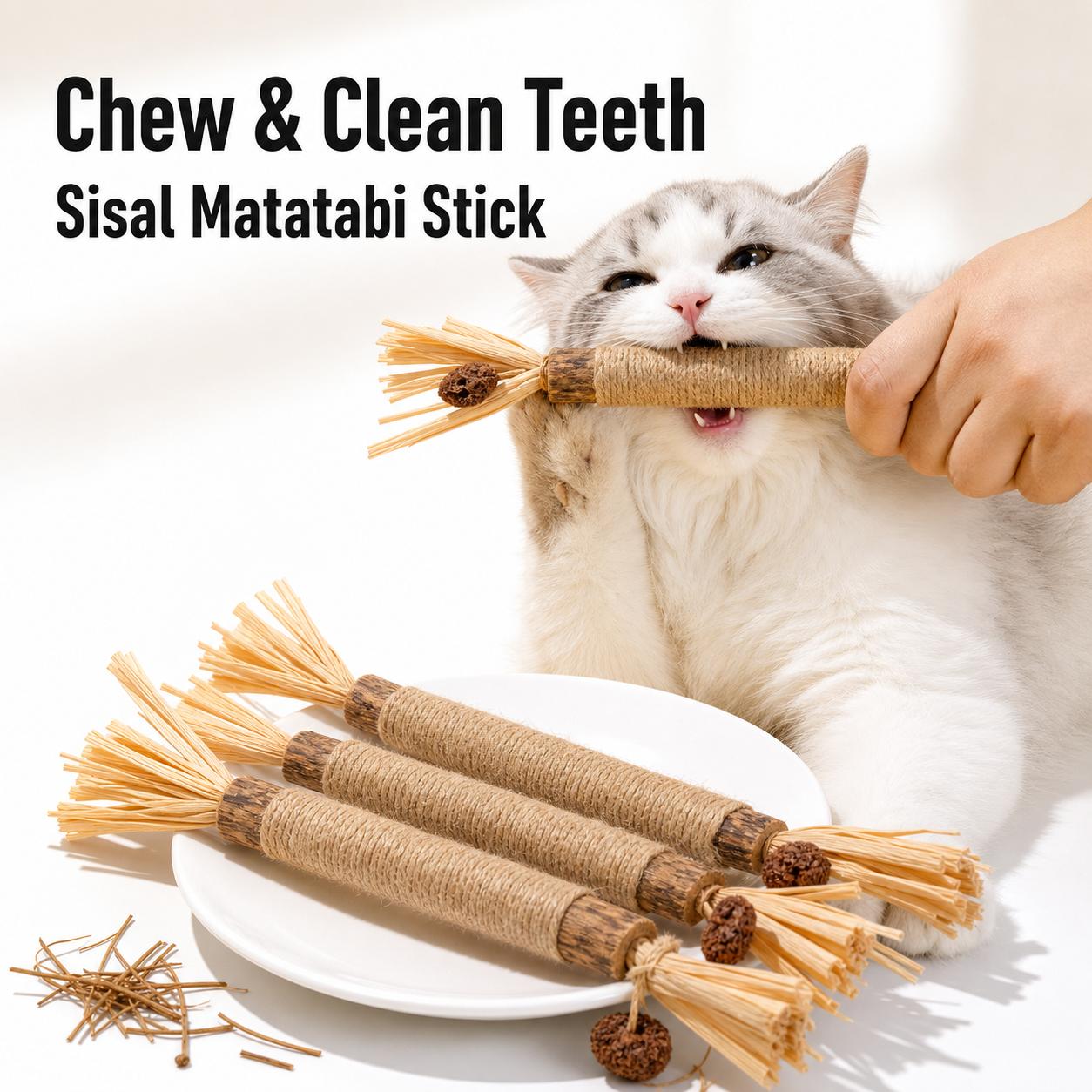 Cat Dental Chew Stick - Silvervine Teeth Cleaning Toy