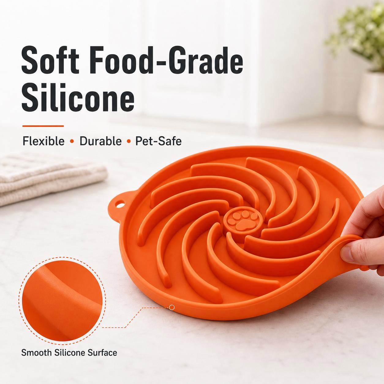 Silicone Slow Feeder Bowl - Anti-Gulp Maze Dish