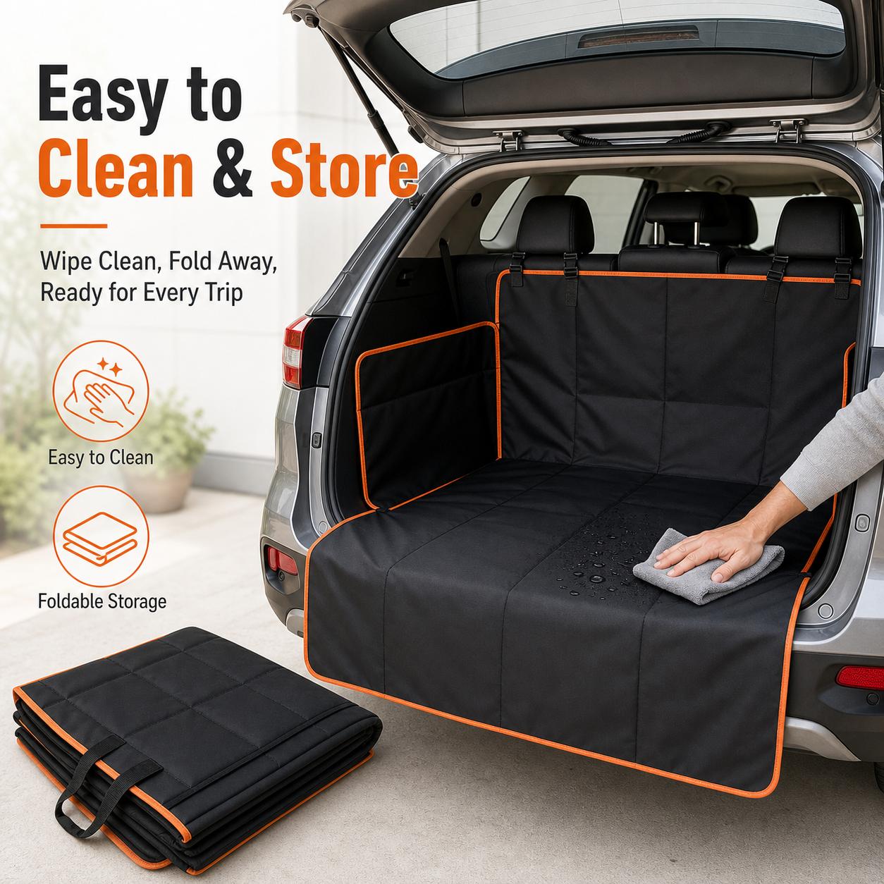 Waterproof Dog Car Trunk Liner - Heavy Duty SUV Cargo Cover