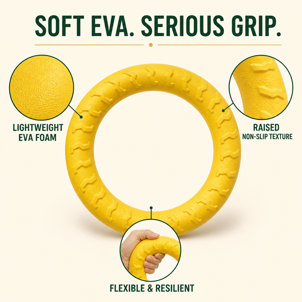 Natural Rubber Ring Dog Chew Toy