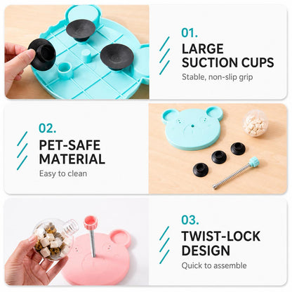 3-in-1 Interactive Treat Dispenser & Slow Feeder Toy
