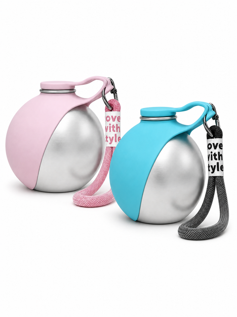2-in-1 Pet Travel Water Bottle with Folding Bowl