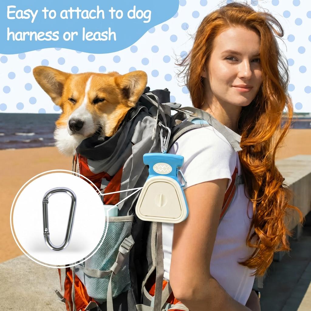 Portable Dog Poop Scooper with Sealed Lid, Leakproof & Foldable
