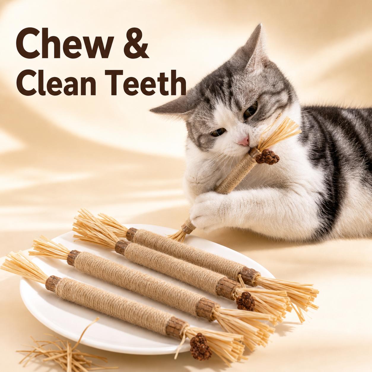 Cat Dental Chew Stick - Silvervine Teeth Cleaning Toy