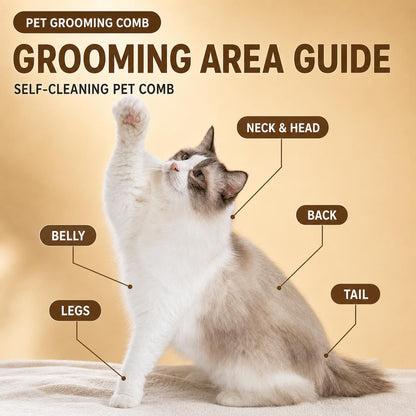 Self-Cleaning Slicker Brush for Cats & Dogs