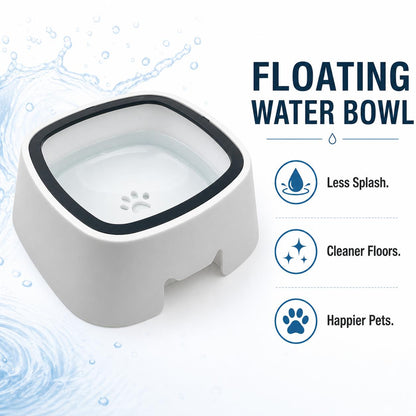 Anti-Splash Floating Water Bowl for Dogs & Cats