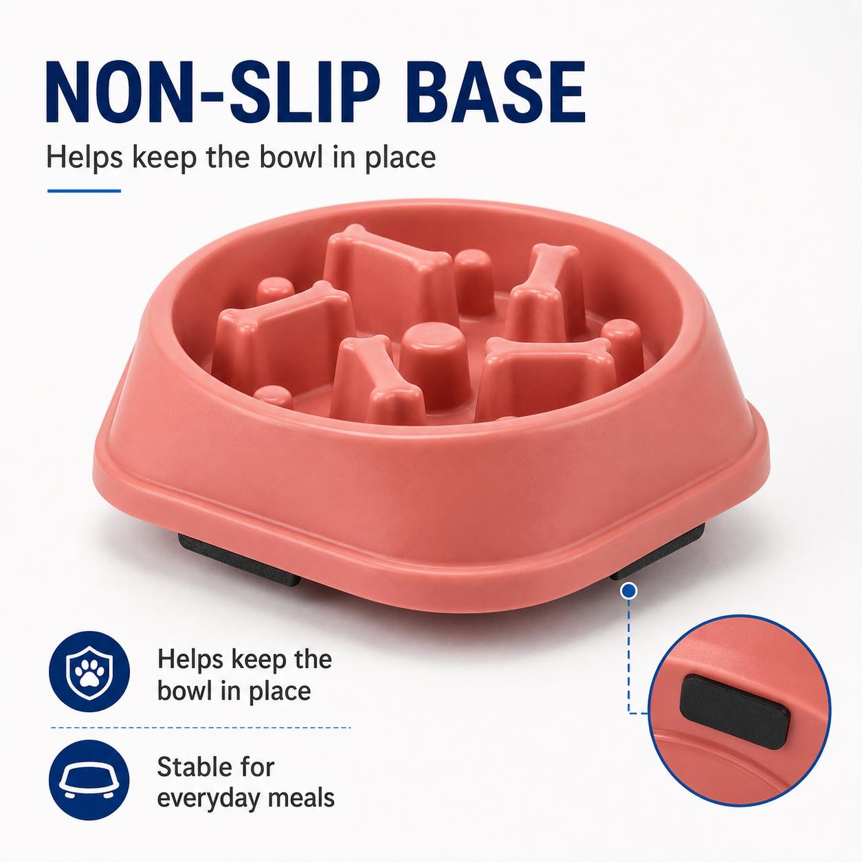 Slow Feeder Bowl for Dogs & Cats - Anti-Gulp Maze