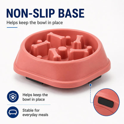 Slow Feeder Bowl for Dogs & Cats - Anti-Gulp Maze