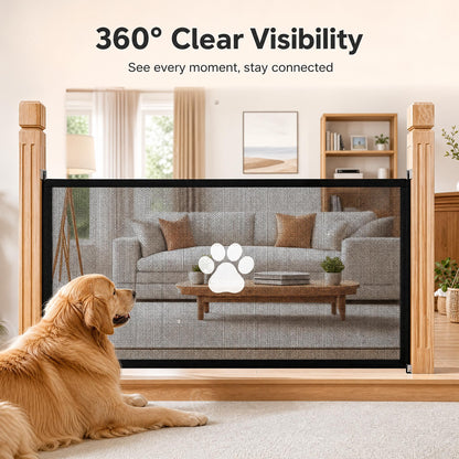 Easy-Install Mesh Pet Gate - No-Drill Safety Barrier