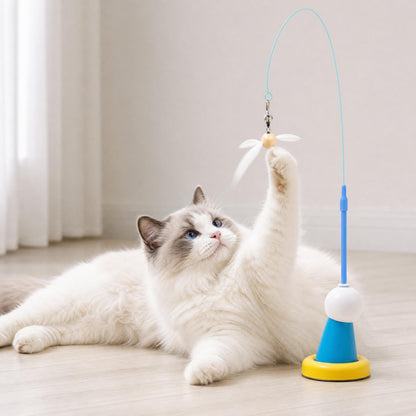 2-in-1 Suction Cup Cat Teaser Wand - Hands-Free & Handheld