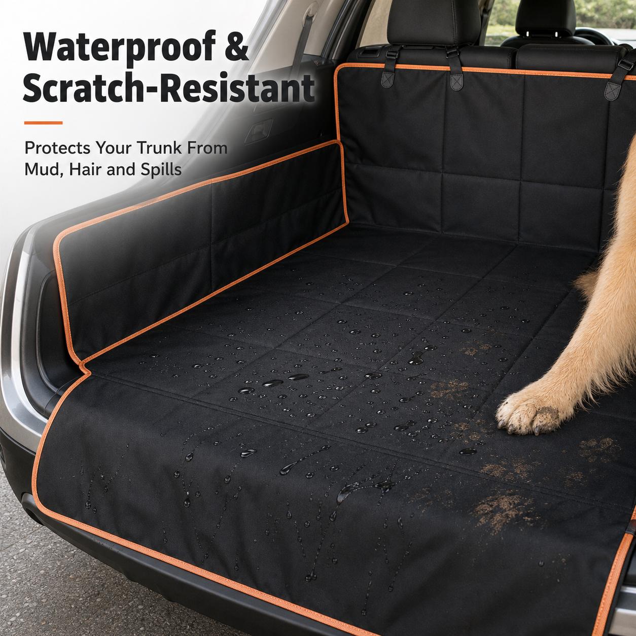 Waterproof Dog Car Trunk Liner - Heavy Duty SUV Cargo Cover