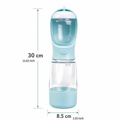 3-in-1 Portable Dog Water Bottle with Bowl & Food Cup