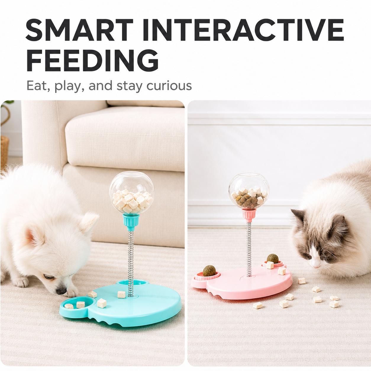 3-in-1 Interactive Treat Dispenser & Slow Feeder Toy