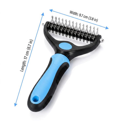 Pet Undercoat Rake - Dog & Cat Deshedding & Dematting Brush