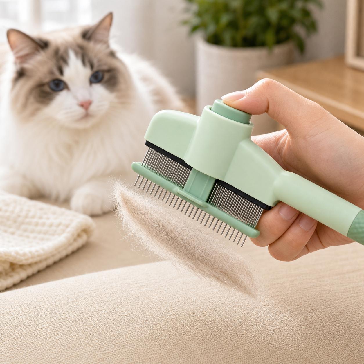 Self-Cleaning Slicker Brush for Cats & Dogs