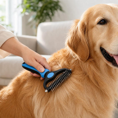 Pet Undercoat Rake - Dog & Cat Deshedding & Dematting Brush