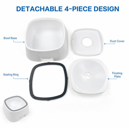 Anti-Splash Floating Water Bowl for Dogs & Cats