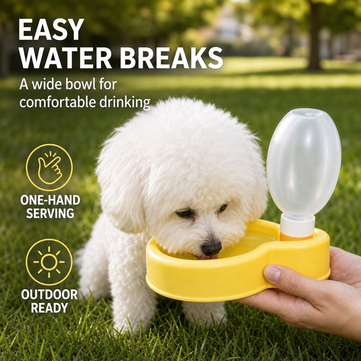 2-in-1 Portable Pet Water Bottle & Feeder