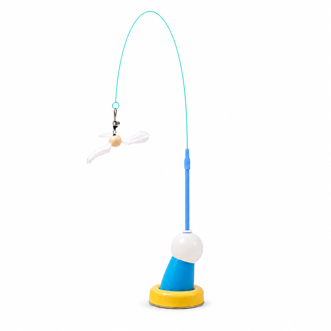 2-in-1 Suction Cup Cat Teaser Wand - Hands-Free & Handheld