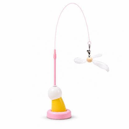 2-in-1 Suction Cup Cat Teaser Wand - Hands-Free & Handheld