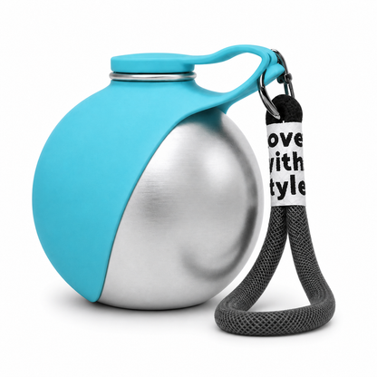 2-in-1 Pet Travel Water Bottle with Folding Bowl